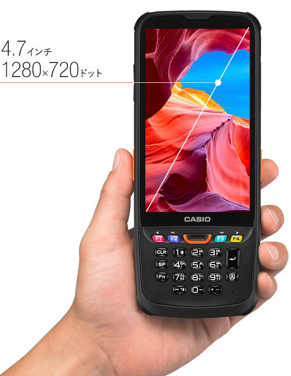 5.5インチ1440×720ドット大画面液晶